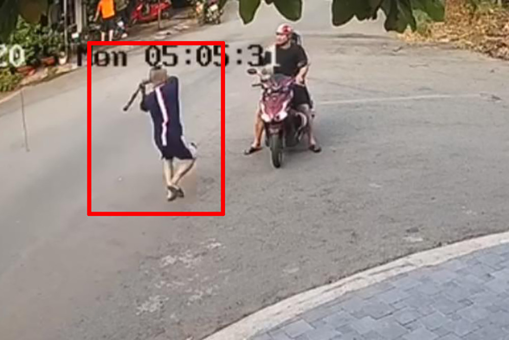Đối tượng dùng gậy bóng chày đánh người chở con nhỏ đi học khai gì?